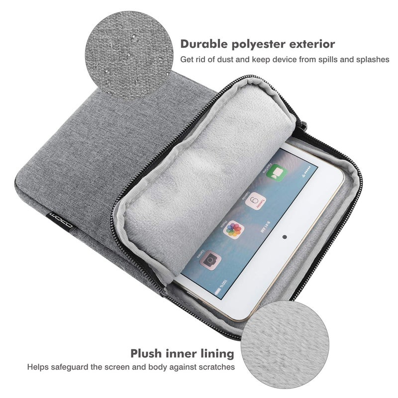 MoKo 9-11 Inch Tablet Sleeve Bag Carrying Case Fits New 11inch iPad Air M3, iPad A16 2025, iPad Pro 11 M4, Air 5/4/3, iPad 10/9/8th Gen, Tab S8/S9 11", Light Gray - Image 3